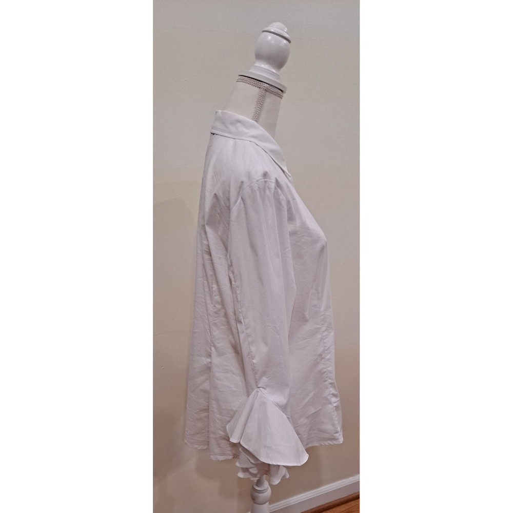 Finley Shirt Womens Extra Large White Tunic Bell Long Sleeve Imported Fabric - Picture 3 of 6
